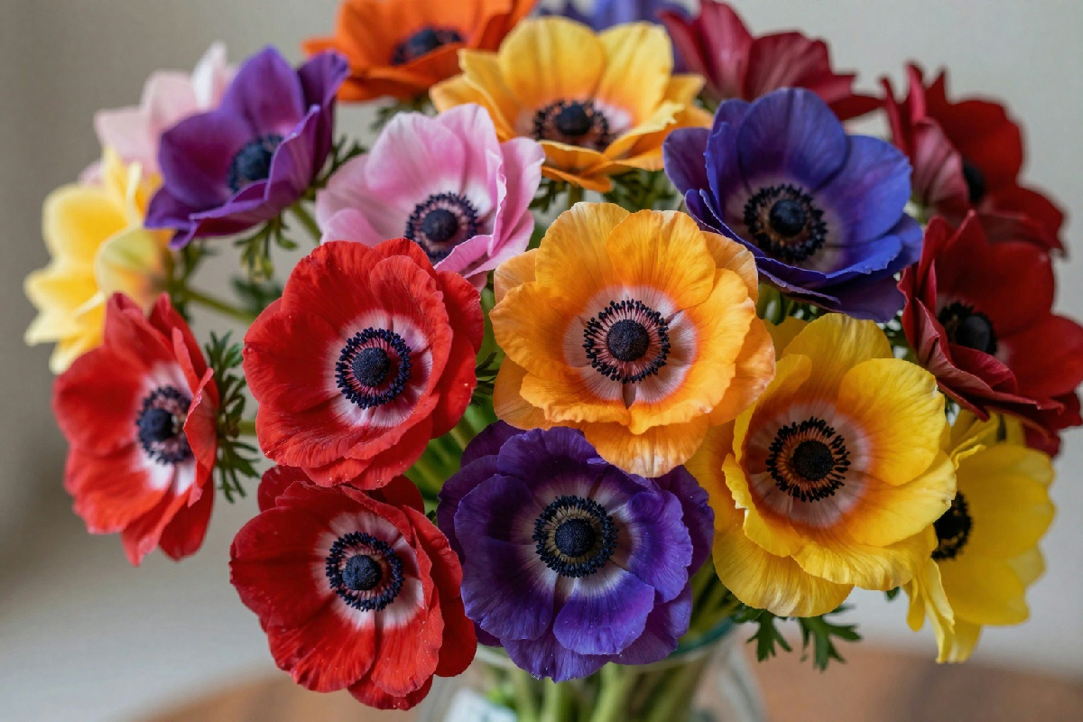 Come prendersi cura di un bouquet di anemoni per prolungarne la freschezza e la bellezza