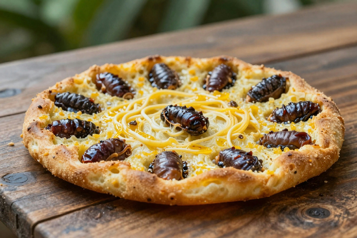 Deliziosa farinata preparata con farina di ceci e cotta in forno per un sapore autentico